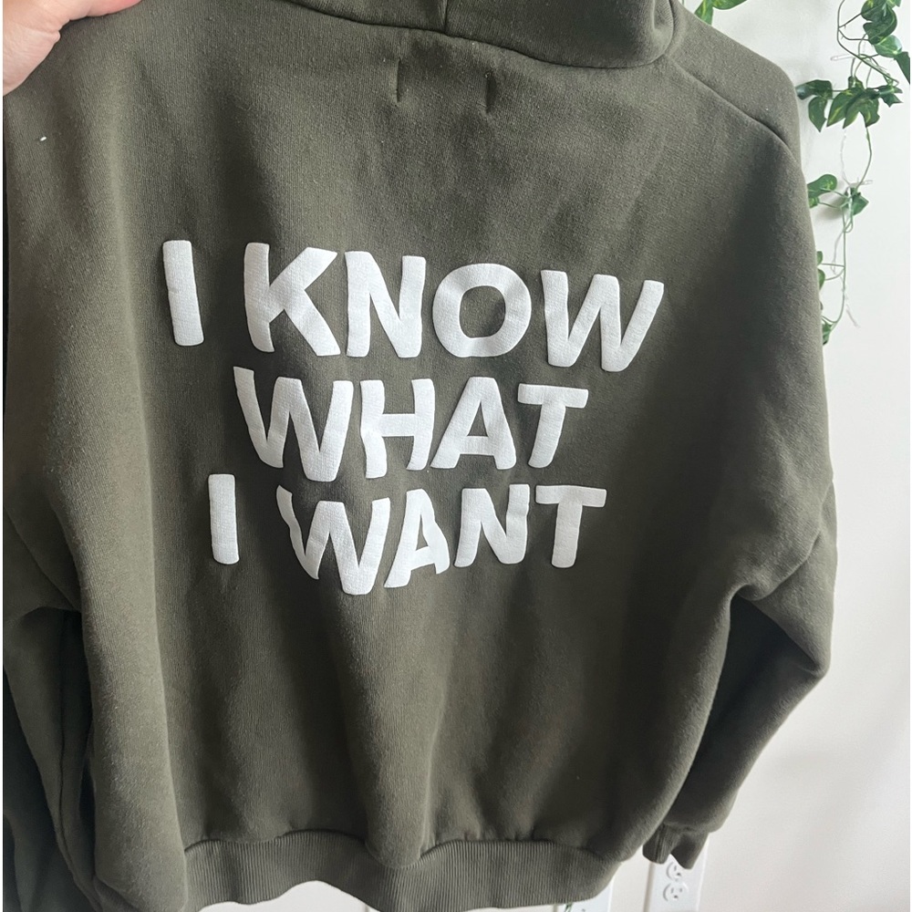 Green hoodie zip up